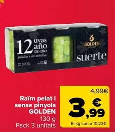 Golden - Uvas Pelada Y Sin Semillas