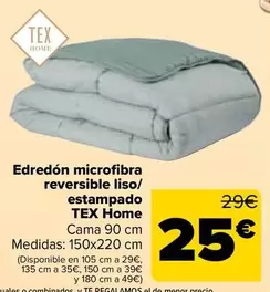 Tex Home - Edredón Microfibra Reversible Lisoestampado