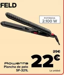 Rowenta - Plancha De Pelo SF-321L