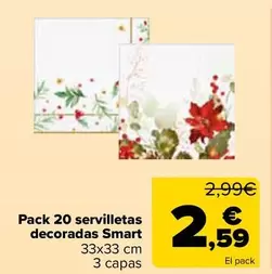 Pack 20 Servilletas Decoradas Smart