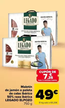 Legado ElPozo - Maletín De Jamón O Paleta De Cebo Ibérico 50% Raza Ibérica