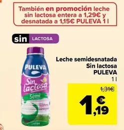 Puleva - Leche Semidesnatada Sin Lactosa