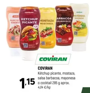 coviran - Ketchup Picante, Mostaza, Salsa Barbacoa, Mayonesa O Cocktail