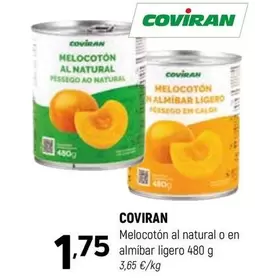 coviran - Melocoton Al Natural O En Almibar Ligero