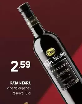 Pata Negra - Vino Valdepenas Reserva