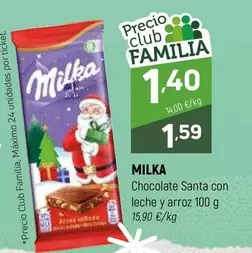 Milka - Chocolate Santa Con Leche Y Arroz