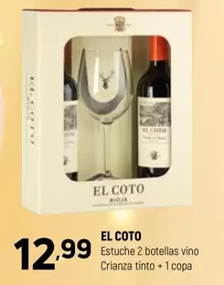 El Coto - Estuche 2 Botellas Vino Crianza Tinto + 1 Copa