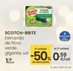 Scotch-Brite - Estropajo De Fibra Verde Gigante