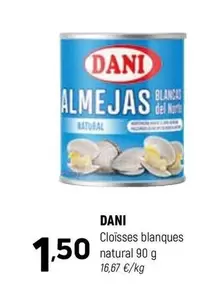 Dani - Cloisses Blanques Natural