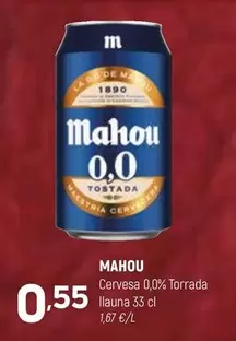 Mahou - Cervesa 0,0% Torrada