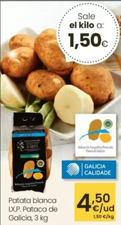 Patata Blanca I.X.P. Pataca De Galicia, 3 Kg