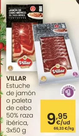 Villar - Estuche De Jamon O Paleta De Cebo 50% Raza Iberica
