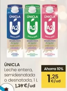 Unicla - Leche Entera, Semidesnatada O Desnatada