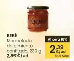 Bebé - Mermelada De Pimiento Confitado