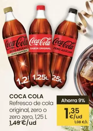 Coca-Cola - Refresco De Cola Original, Zero O Zero Zero