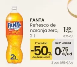 Fanta - Refresco De Naranja Zero