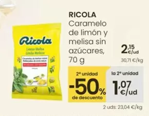 Ricola - Caramelo De Limon Y Melisa Sin Azucares