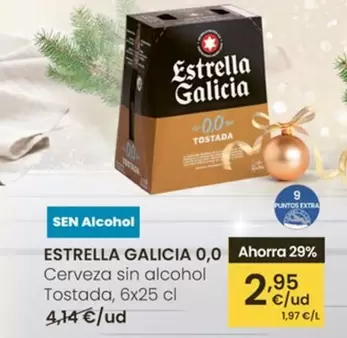 Estrella Galicia - Cerveza Sin Alcohol Tostada 0.0