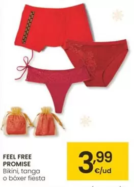 Feel Free Promise - Bikini, Tanga O Boxer Fiesta