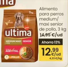 Ultima - Alimento Para Perros Medium/Maxi Senior De Pollo