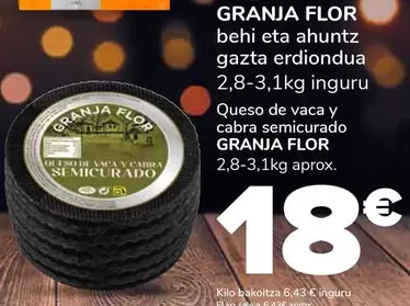 Granja Flor - Queso De Vaca Y Cabra Semicurado
