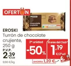 Eroski - Turrón De Chocolate Crujiente
