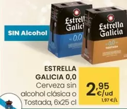 Estrella Galicia 0,0 - Cerveza Sin Alcohol Clásica O Tostada