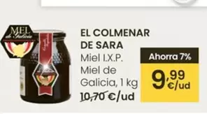 El Colmenar De Sara - Miel I.X.P. Miel De Galicia, 1 Kg