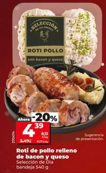 Seleccion De Dia - Roti De Pollo Relleno De Bacon Y Queso 