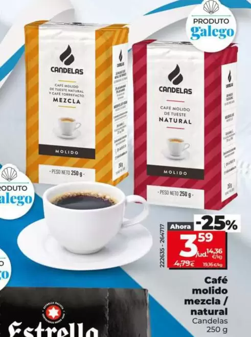 Candelas - Cafe Molido Mezcla/Natural