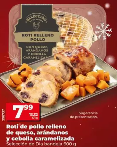 Seleccion De Dia - Roti De Pollo Relleno De Queso, Arándanos Y Cebolla Caramelizada