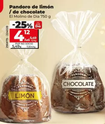 El Molino De Dia - Pandoro De Limón / De Chocolate