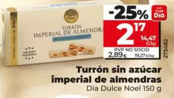 Dia Dulce Noel - Turrón Sin Azúcar Imperial De Almendras