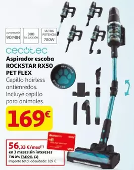cecotec - Aspirador Escoba Rockstar Rx50 Pet Flex