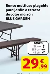 blue - Banco Multiuso Plegable Para Jardín O Terraza De Color Marrón