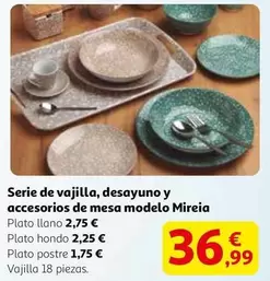 Serie De Vajilla, Desayuno Y Accesorios De Mesa Modelo Mireia