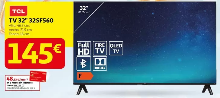 TCL - Tv 32" 32SF560