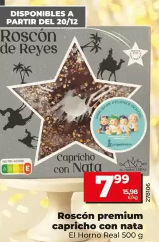 El Horno - Roscón Premium Capricho Con Nata 