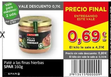 Spar - Pate A Las Finas Hierbas
