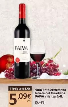Vino Tinto Extremeno Rivera Del Guadiana Crianza