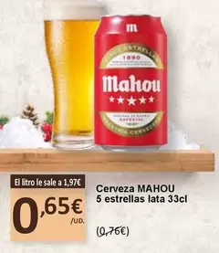 Mahou - Cerveza 5 Estrellas Lata