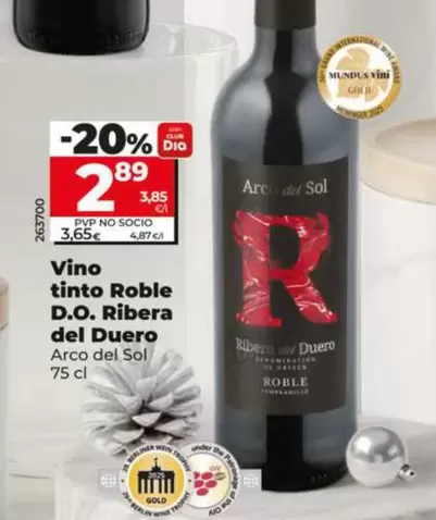 Arco Del Sol - Vino Tinto Roble D.O. Ribera Del Duero