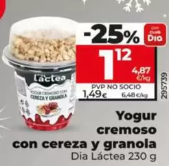 Dia Lactea - Yogur Cremoso Con Cereza Y Granola