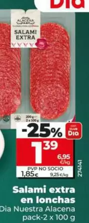 Dia Nuestra Alacena - Salami Extra En Lonchas