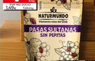 Dia Naturmundo - Pasas Sultanas Sin Pepitas 
