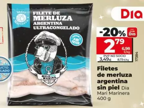 Dia Mari Marinera - Filetes De Merluza Argentina Sin Piel 