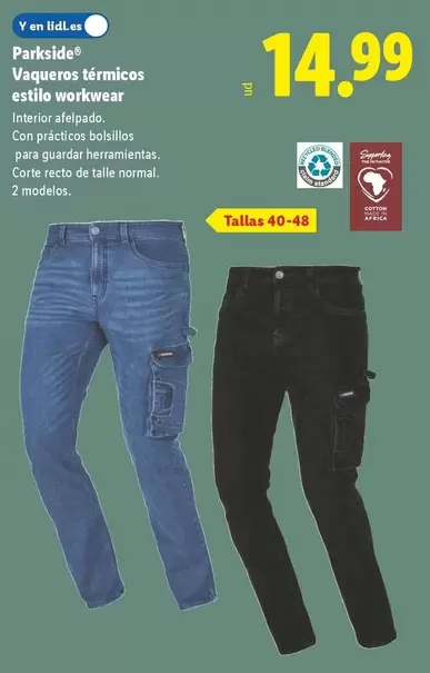 Parkside - Vaqueros Térmicos Estilo Workwear