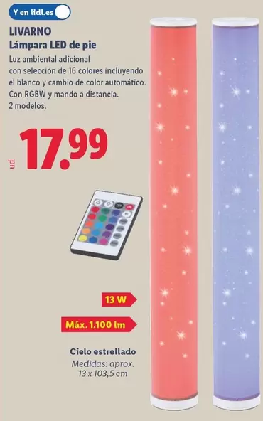 Livarno - Lámpara LED De Pie