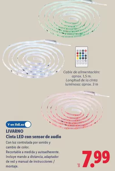Livarno - Cinta Led Con Sensor De Audio