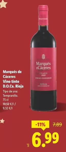 Marqués De Cáceres - Vino Tinto D.O.Ca. Rioja